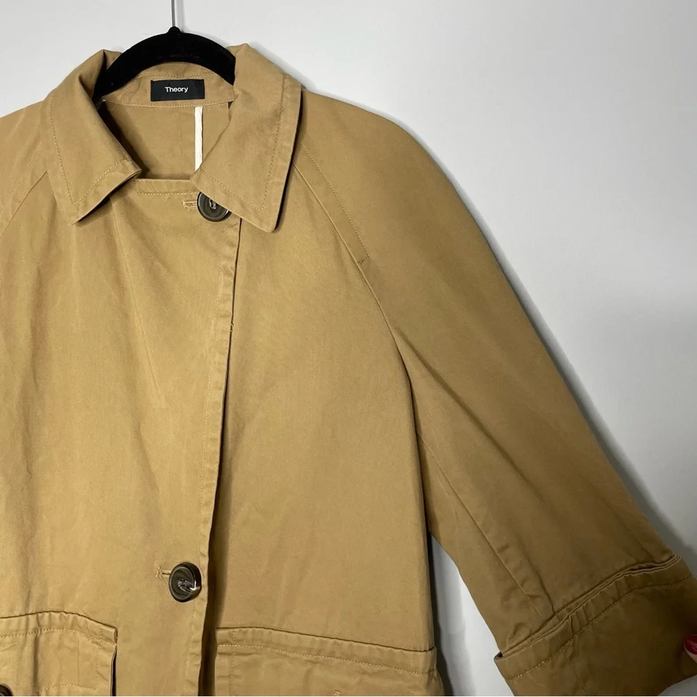 Theory Tan Trench Coat - Picture 2 of 6